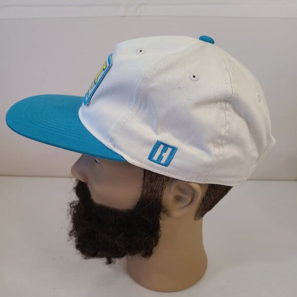 Hoonigan Industries Snapback Hat Blue White Baseball Cap HI Patch Adjustable - Picture 2 of 8